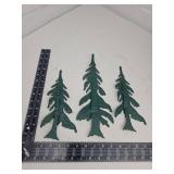 Metal Pine Tree Wall Art Set