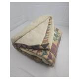 Handmade Star Pattern Quilted Throw Blanket