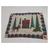 Handmade Woodland Moose Quilt Block