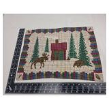 Handmade Woodland Moose Quilt Block