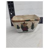 Handpainted Winter Scene Ceramic Bowl