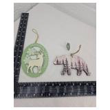 Rustic Winter Tree Ornament Set