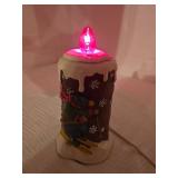 Electric Winter Skiing Candle Decoration