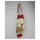 Hand-Painted Deer Christmas bag holder
