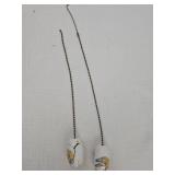 Hand-Painted Bird Ceramic Pull Chain Extensions