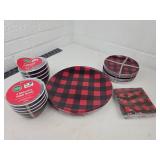 Buffalo Plaid Melamine Tidbit Bowls Set