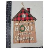 Buffalo Plaid Christmas House Sign