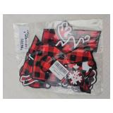 Plaid merry Christmas magnet letter