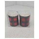 Buffalo Plaid Ceramic Salt and Pepper Shakers