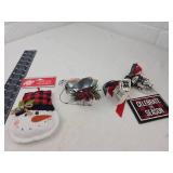Buffalo Plaid Christmas Ornament Set