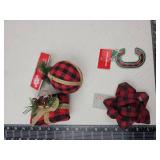 Buffalo Plaid Christmas Ornament Set