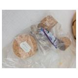 Traditional Wooden Split Wood Basket with Cork Stoppers