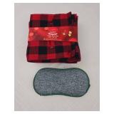 Holiday Buffalo Plaid Dish Cloths Set with Cleaning Pad