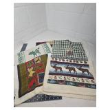 Rustic Moose and Pine Kitchen towels Set