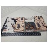 Rustic Woodland Cabin kitchen towel set