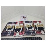 Wilderness Kitchen Towel with Buffalo Plaid Border