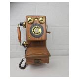 Wall Mount Wooden Telephone