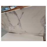 Adaptable 60 in x 60 in x 80 in  Easy Up Adhesive Alcove Shower Surround in Calacatta White