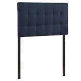 Lily Twin Upholstered Fabric Headboard, Navy