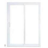 2 Side Sliding Windows, White, Approximately 59.5 x 59.5 Inch