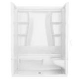 Classic 500 60 in. W x 61.25 in. H x 32 in. D 3-Piece Direct-to-Stud Alcove Bathtub/Shower Surrounds in High Gloss White- Retail $1,163.81