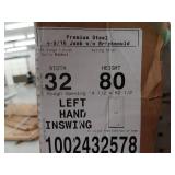 Jeld Wen Windows And Doors 32 in. x 80 in. 1-Panel Craftsman Primed Steel Prehung Left-Hand Inswing Front Door