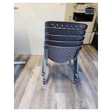 Lot of 5 Stackable Office Chairs