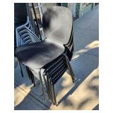Lot of 7 Svenbertil Stackable plastic Chairs