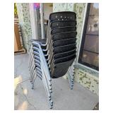 Lot of 9 Hercules Series Stackable Plastic Chairs