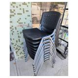 Lot of 9 Hercules Series Stackable Plastic Chairs