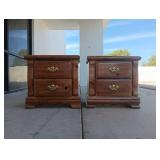 Pair of Traditional Pine Nightstands