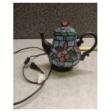 Cheyenne Stained Glass Teapot Lamp