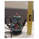 Cheyenne Stained Glass Teapot Lamp
