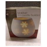 Holiday Time Snowflake Votive Candle Holder