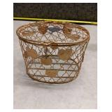 Decorative Gold Wire Heart Basket
