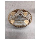 Decorative Gold Wire Heart Basket