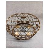Decorative Gold Wire Heart Basket