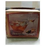 Anchor Hocking 18-Piece Glass Punch Bowl Set - missing ladle