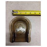 Amber Glass Horse Head Ashtray