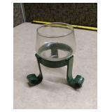 Decorative Metal Candle Holder with Glass Insert