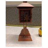 Winter Scene Metal Lantern with Pine Trees