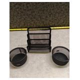 Black Mesh Desk Organizer Set