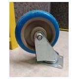 Heavy Duty Blue Rubber Swivel Casters Set