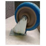 Heavy Duty Blue Rubber Swivel Casters Set