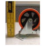 Heavy Duty Industrial Caster Wheels with Orange Polyurethane