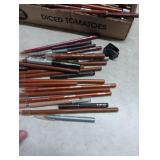 Bulk Kohl Lip Liners and Metallic Temporary Tattoo Set with manual shapener