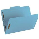 2 Smead Colored Fastener Folders Reinforced Tabs Blue 50/BX Ltr (12040)