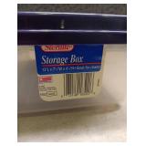 1993 Sterilite Clear Storage Box with Purple Lid