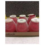 Red Protective Glass Candle Holders by PartyLite