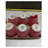 Red Protective Glass Candle Holders by PartyLite